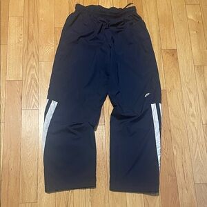 Nike Black Track Pants with White Side Stripes